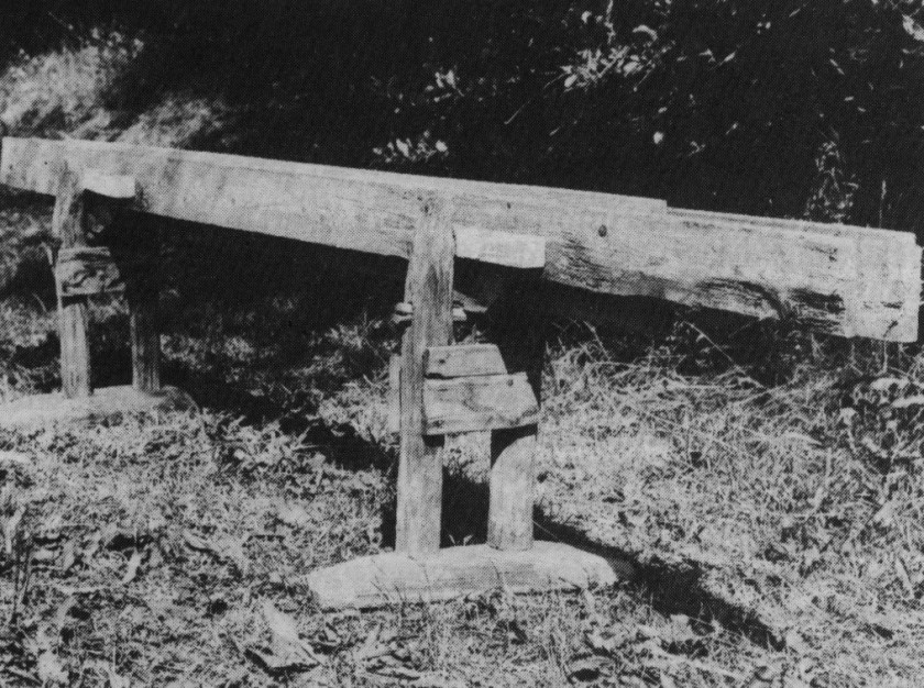 Skottbenken. Bilete skanna frå artikkelen til Arne Vennevik i Årbok for Namdalen 1981